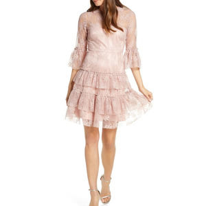 Eliza J New Size 8 3/4 Sleeve Ruffle Lace Dress